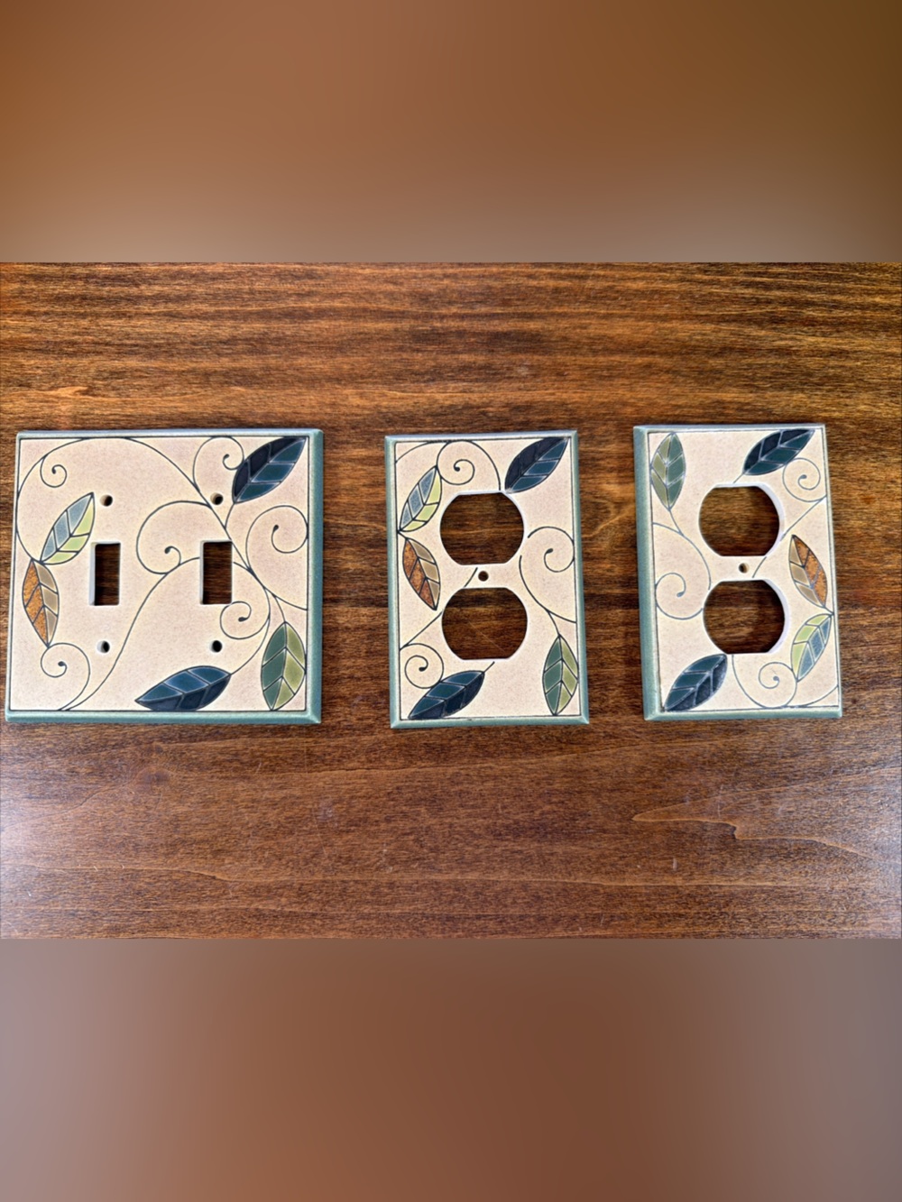 Now That’s a Switch Vintage Set of 3 Ceramic Switchplate Outlet Covers